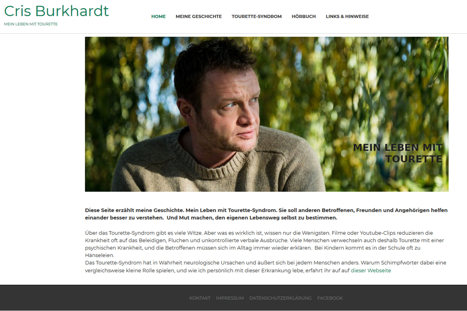 Cris Burkhardt: Mein Leben mit Tourette. Praxisprojekt von Katrin Kalinkus in der CZB-Fortbildung Content- und Social-Media-Management